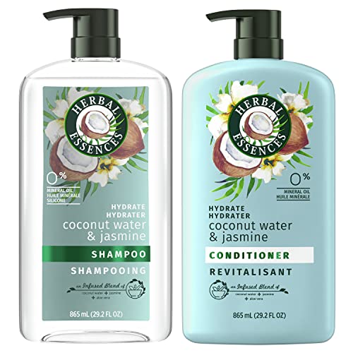 Herbal Essences Shampoo and Conditioner Set for Dry Hair with Coconut Water a...