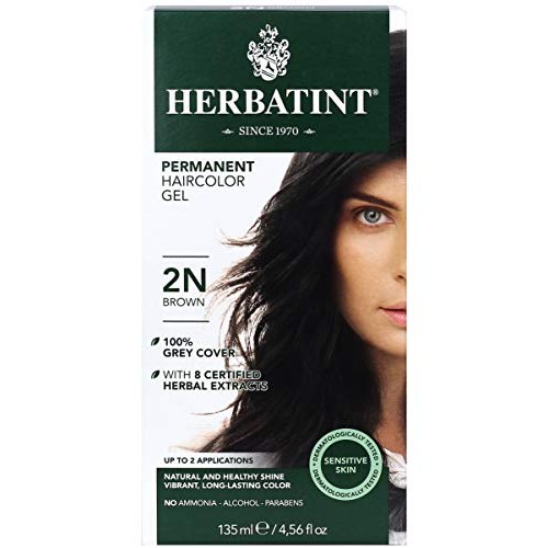 Herbatint Permanent Haircolor Gel, 2N Brown, 4.56 Ounce