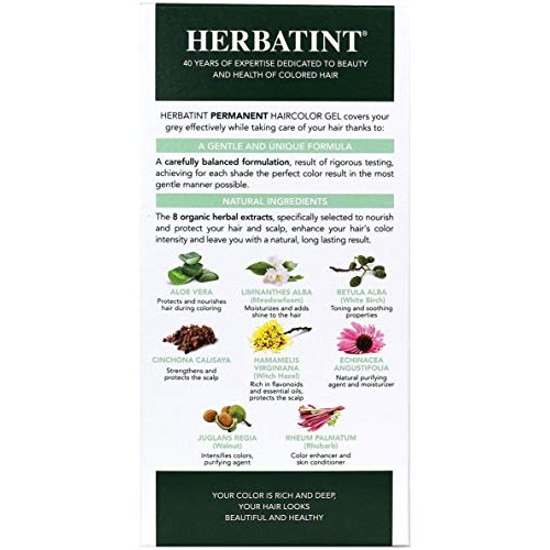 Herbatint Permanent Haircolor Gel, 5N Light Chestnut (5N) 4.56 Fl Oz