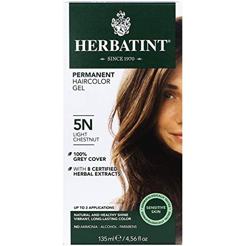 Herbatint Permanent Haircolor Gel, 5N Light Chestnut (5N) 4.56 Fl Oz