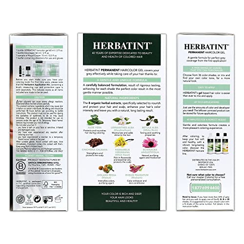 Herbatint Permanent Haircolor Gel Chestnut 4.5 Ounce, Light Mahogany Chestnut...