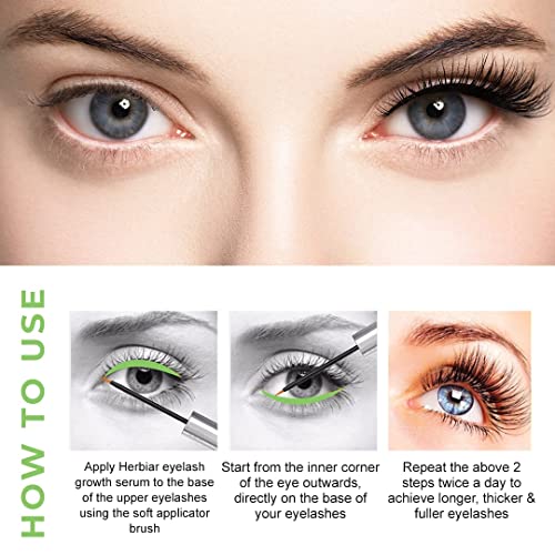 Eyelash Growth Serum For Longer Thicker Lashes and Free Volumizing Mascara Pr...