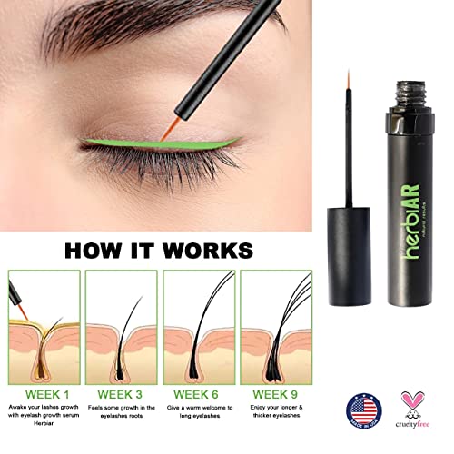 Eyelash Growth Serum For Longer Thicker Lashes and Free Volumizing Mascara Pr...