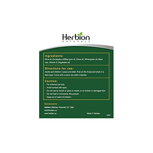 Herbion Naturals Chest Rub, Natural Soothing Ointment, Relieves Chest Congest...