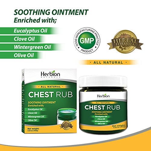 Herbion Naturals Chest Rub, Natural Soothing Ointment, Relieves Chest Congest...