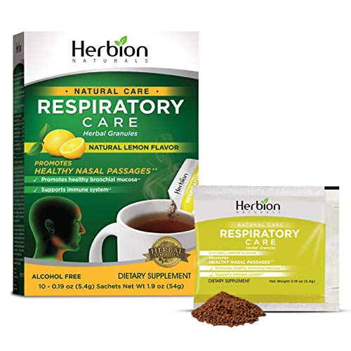 Herbion Naturals Respiratory Care Granules With Natural Lemon Flavor, 10 coun...