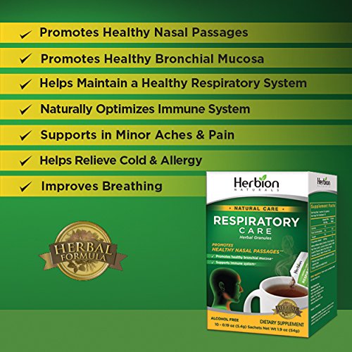 Herbion Naturals Respiratory Care Herbal Granules – 10 Ct for The Whole Famil...