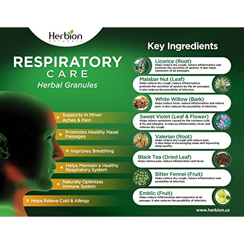 Herbion Naturals Respiratory Care Herbal Granules – 10 Ct for The Whole Famil...