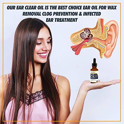 Organic Ear Oil for Ear Infections - Natural Eardrops for Infection Preventio...