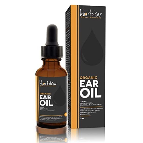 Organic Ear Oil for Ear Infections - Natural Eardrops for Infection Preventio...