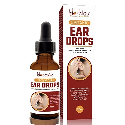 Organic Ear Oil for Ear Infections - Natural Eardrops for Infection Preventio...