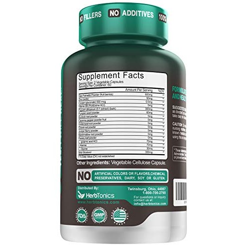 Prostate Support Supplement for Men's Health with Saw Palmetto Beta Sitostero...