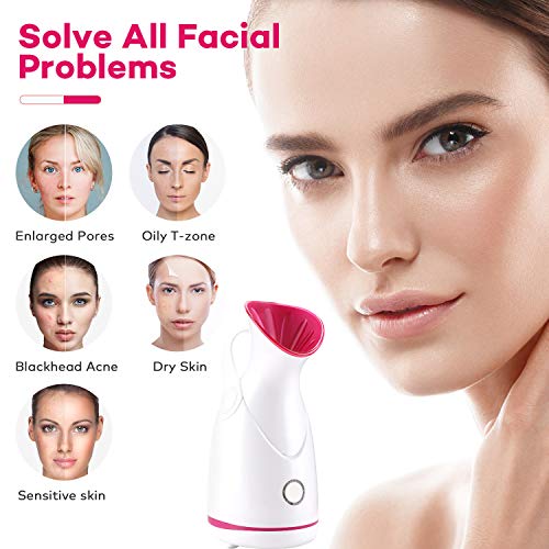 Facial Steamer-Nano Ionic Face Steamer for Home Facial, Warm Mist Humidifier ...