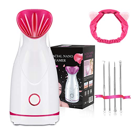 Facial Steamer-Nano Ionic Face Steamer for Home Facial, Warm Mist Humidifier ...