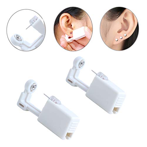 2 Pack Ear Piercing Gun Earring Disposable Ear Stud Gun Sterile No Pain Ear P...