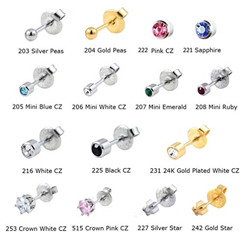 2 Pack Ear Piercing Gun Earring Disposable Ear Stud Gun Sterile No Pain Ear P...