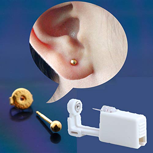 2 Pack Ear Piercing Gun Earring Disposable Ear Stud Gun Sterile No Pain Ear P...
