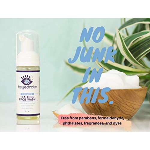 Foaming Tea Tree Face Wash and Eyelid Cleanser for Women - Made With Organic ...