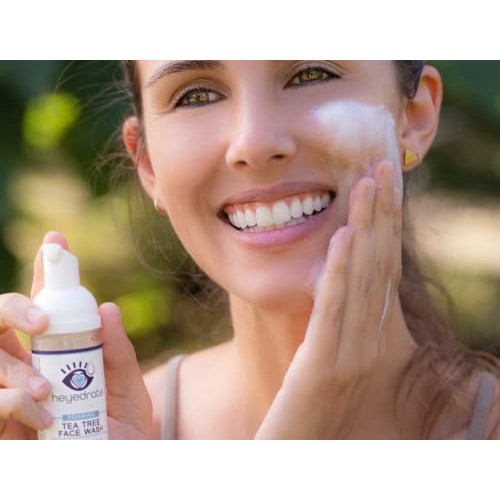 Foaming Tea Tree Face Wash and Eyelid Cleanser for Women - Made With Organic ...