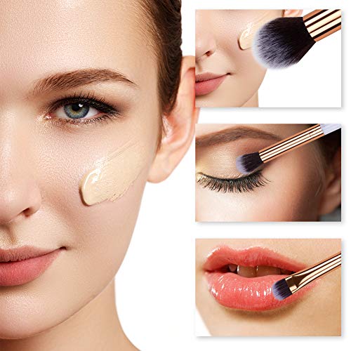 HEYMKGO Makeup Brushes Professional Marble Makeup Brush Set, Soft and Odor-fr...