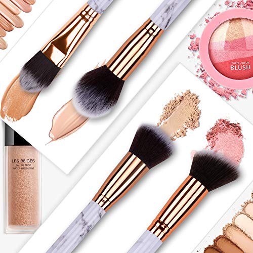 HEYMKGO Makeup Brushes Professional Marble Makeup Brush Set, Soft and Odor-fr...