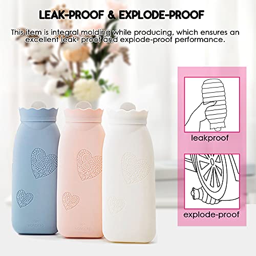 Hot Water Bottle Bag with Knit Cover, Hot & Cold Therapies Back Pain - for Pa...