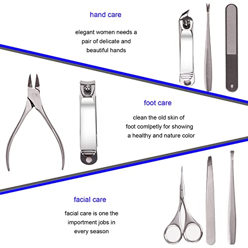 Manicure Set Nail Clippers Pedicure Kit -8 Pieces Stainless Steel Personal ca...