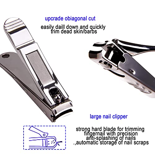 Manicure Set Nail Clippers Pedicure Kit -8 Pieces Stainless Steel Personal ca...