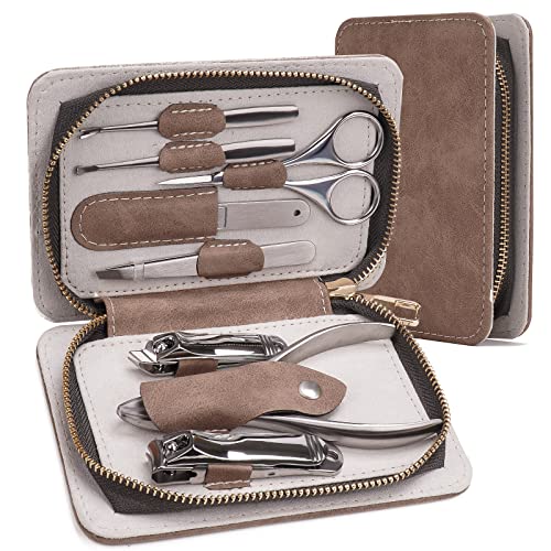 Manicure Set Nail Clippers Pedicure Kit -8 Pieces Stainless Steel Personal ca...