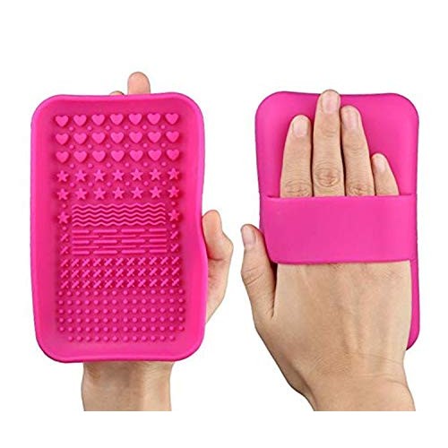 HHZM Makeup Brush Cleaning Mat, Silicone Makeup Brush Cleaning Mat, Portable ...