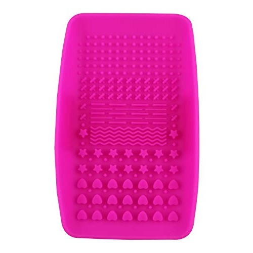 HHZM Makeup Brush Cleaning Mat, Silicone Makeup Brush Cleaning Mat, Portable ...