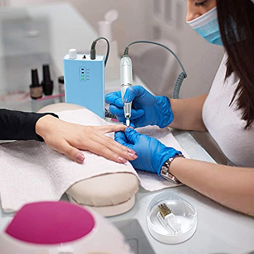 Nail Art Cleaner Tool Case with Steel Wire Brush and Nylon Brush for Cleaning...