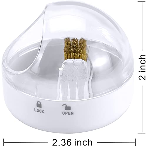 Nail Art Cleaner Tool Case with Steel Wire Brush and Nylon Brush for Cleaning...