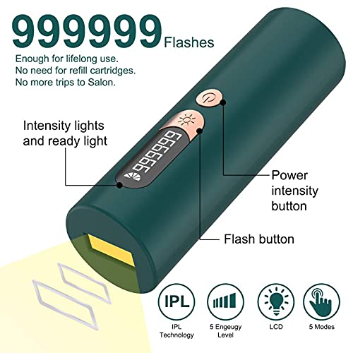 Laser Hair Remover for Women & Men Facial IPL Painless Hair Removal Device wi...