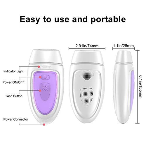 Permanent Hair Removal for Women,Painless Hair Removal device with 500000 fla...
