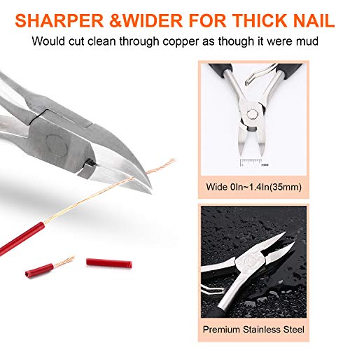 HIBOX 3 in 1 Ingrown Toenail Tools, surgical stainless pedicure manicure tool...