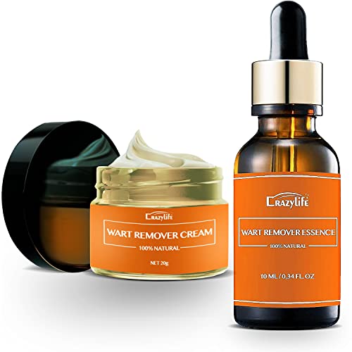 Wart & Skin Tag Remover Set Essence + Cream Lotion Effective Treatment Wart R...