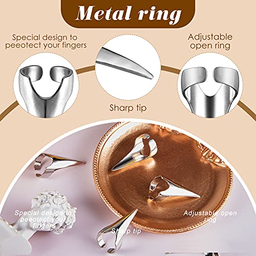 10 Pieces Adjustable Hair Parting and Selecting Tool Hair Sectioning Ring Nai...