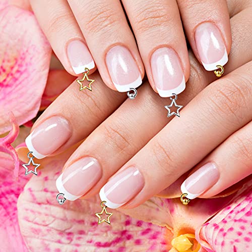 2101 Pieces Dangle Nail Art Charms, Include 1000 Pcs Nail Jewelry Rings, 1000...