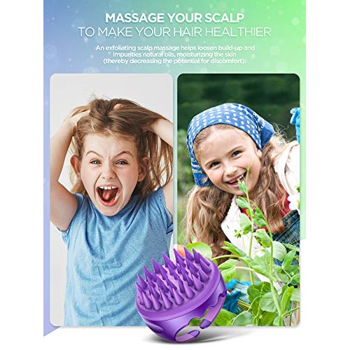 Scalp Massager, Scalp Scrubber, Hicober Scalp Massager Shampoo Brush Head Mas...