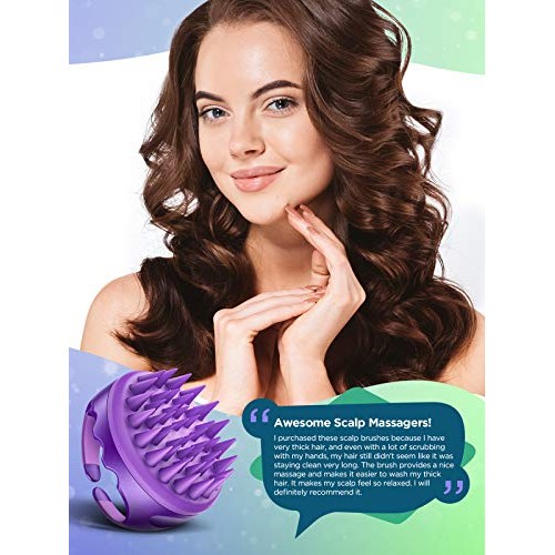 Scalp Massager, Scalp Scrubber, Hicober Scalp Massager Shampoo Brush Head Mas...