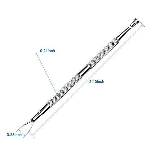 HIFAU 2PCS Premium Cuticle Pusher and Cutter, Manicure Tools Set for Fingerna...