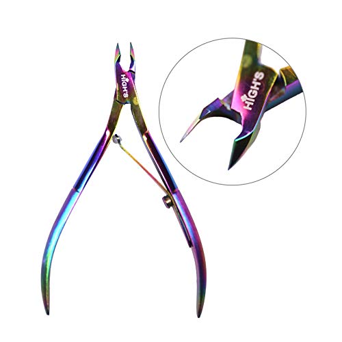 HIGH'S 2 Pcs Nail Scissors Kit Rainbow Colorful Stainless Steel Professional ...