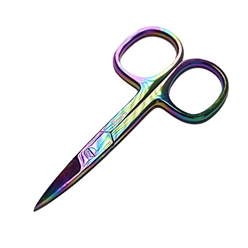 HIGH'S 2 Pcs Nail Scissors Kit Rainbow Colorful Stainless Steel Professional ...