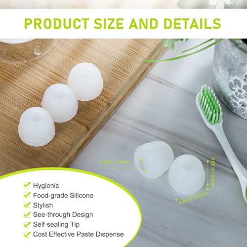 Self-Closing Toothpaste Caps,5 Pcs Toothpaste Squeezers Cap Keeps Toothpaste ...