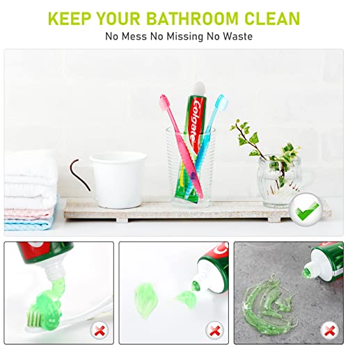 Self-Closing Toothpaste Caps,5 Pcs Toothpaste Squeezers Cap Keeps Toothpaste ...