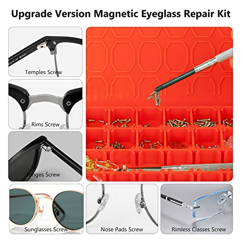 Magnetic Eye Glass Repairing Kit, Sunglasses Eyeglass Repair Kit with 1100pcs...