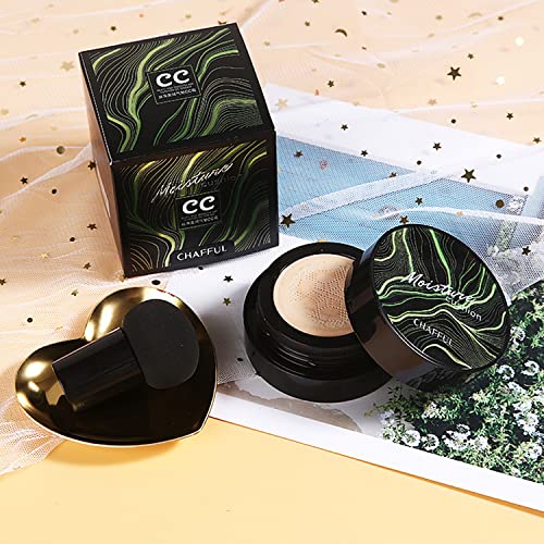 2PCS Mushroom Head Air Cushion CC Cream Natural Foundation,Phoera Powder,Mush...