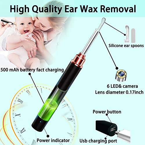Ear Wax Removal, Ear Cleaner Camera 500 Million PX Full HD Ear Wax Removal To...