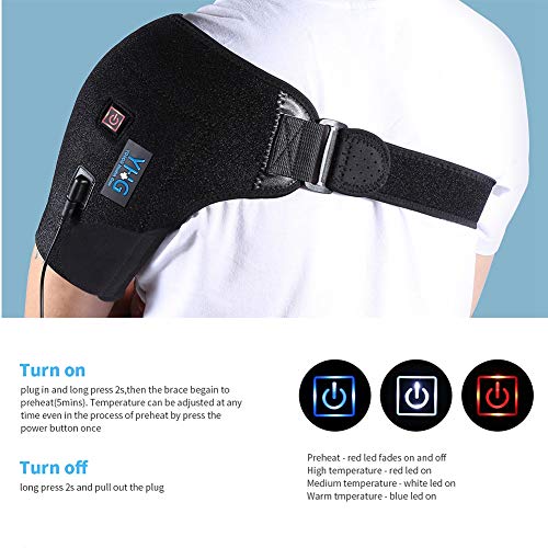 Shoulder Brace, Heated Shoulder Wrap, Adjustable Heating Shoulder, Support 3 ...